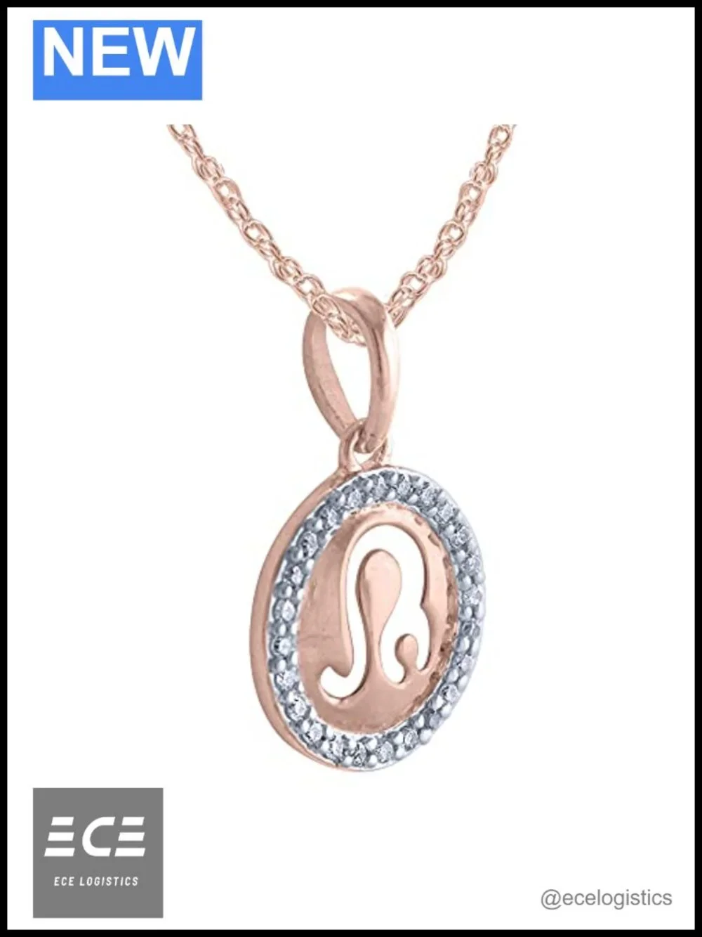 925 Sterling Silver Diamond Zodiac Pendant Necklace Women